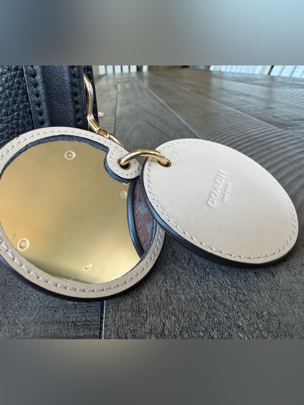 Coach Georgie Crossbody/Xbody Black Pebble/Leather Bag Purse With Rivets - Picture 10 of 16